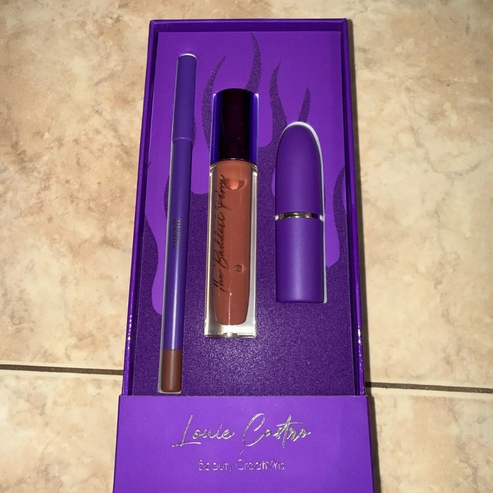 Beauty Creations x Louie Castro “Fuego” Lip Kit in Bold Purple - Picture 2 of 5